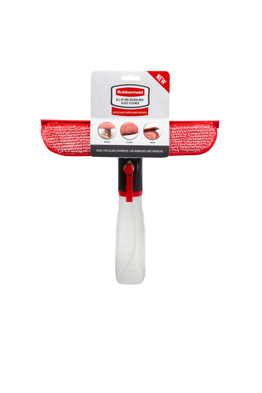 Spray Bottle with Microfiber Pad and Squeegee - US 7290