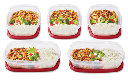 EasyFindLids™ Medium Food Storage Containers, Rectangle - US 5430