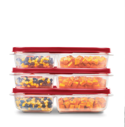 EasyFindLids™ Medium Food Storage Containers, Divided - US 0975
