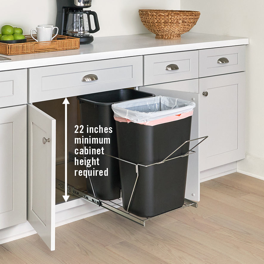 In-Cabinet Pull-Out Waste & Recycling Bins - US 0351
