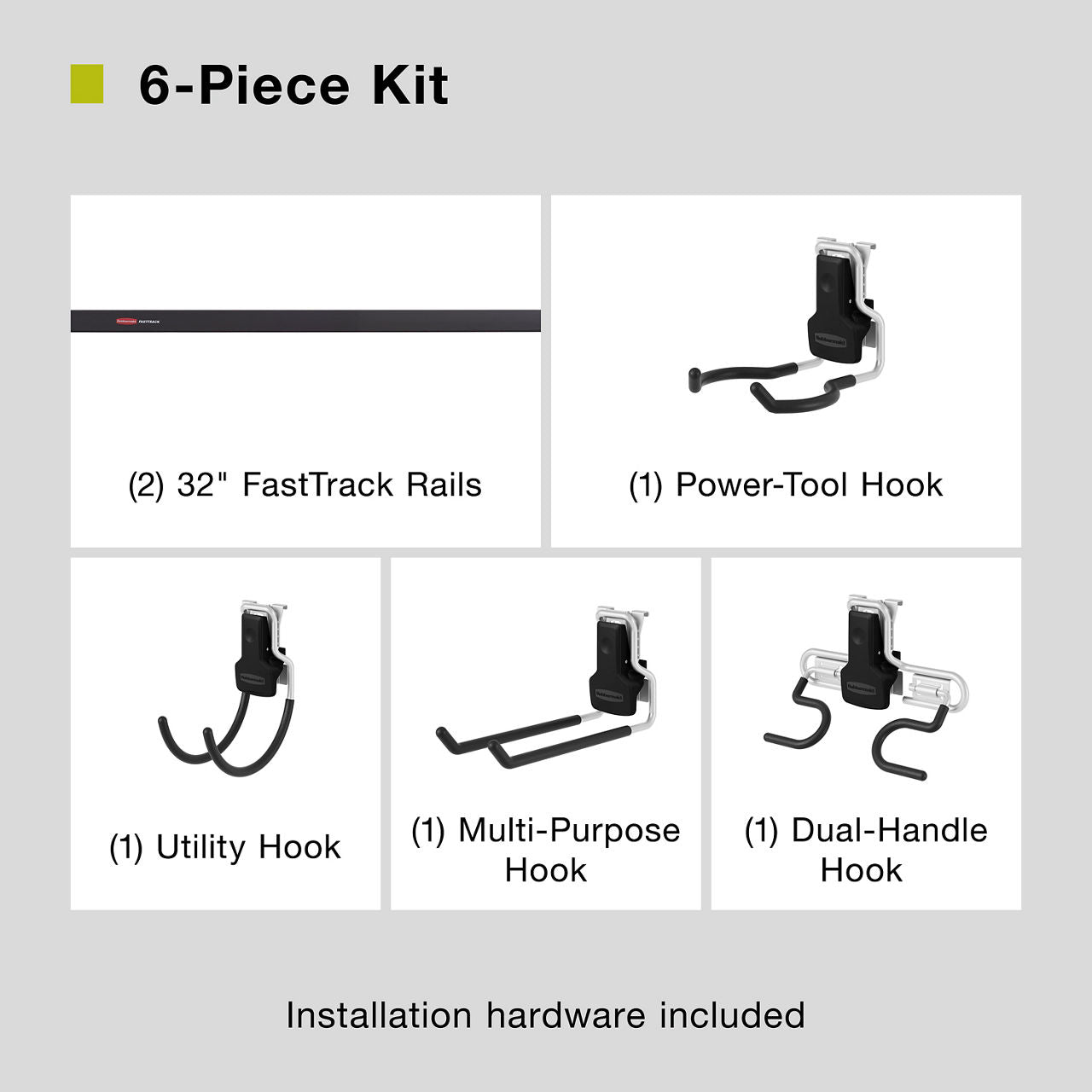 FastTrack 6 Piece Outdoor Tool Kit, Garage Organization - US 8389