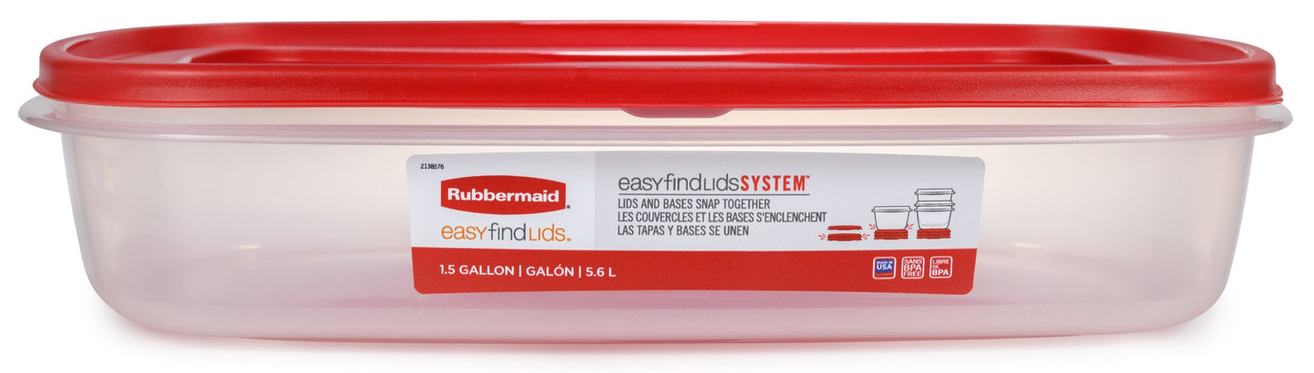 EasyFindLids™ Large Food Storage Container, Rectangle - US 4531