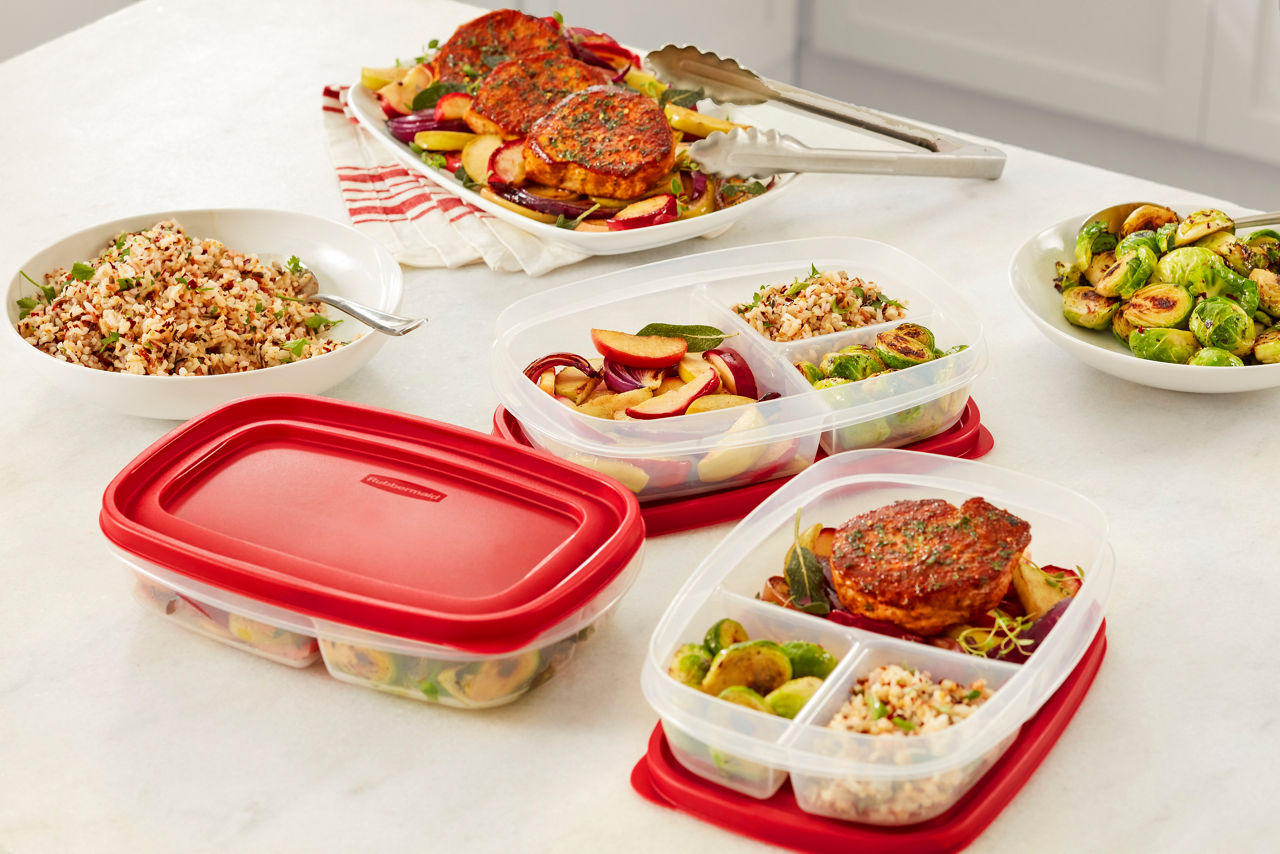 EasyFindLids™ Medium Food Storage Containers, Rectangle - US 5430