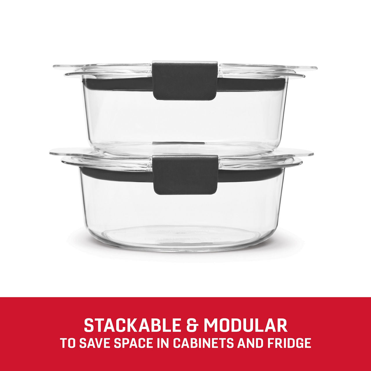 Rubbermaid Brilliance® Round Leak Proof Food Storage Containers, 2.17 cup, 2 Pack - US 2666
