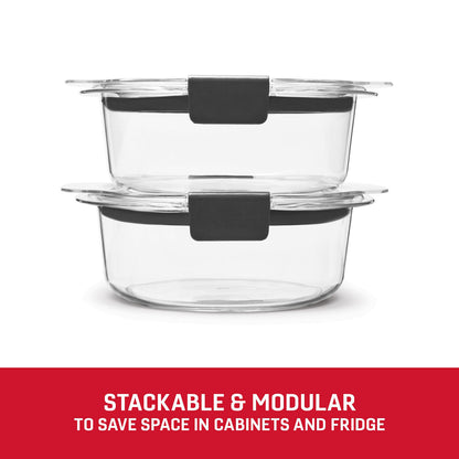 Rubbermaid Brilliance® Round Leak Proof Food Storage Containers, 2.17 cup, 2 Pack - US 2666