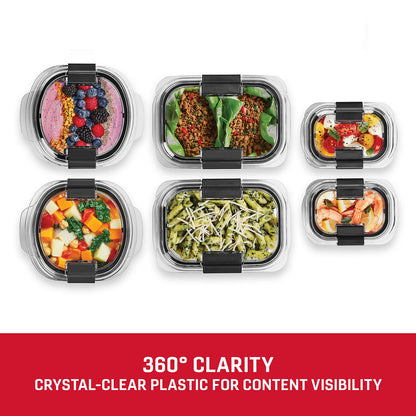 Rubbermaid Brilliance® Round and Rectangular Leak Proof Food Storage Containers, 12 Piece Set - US 7977