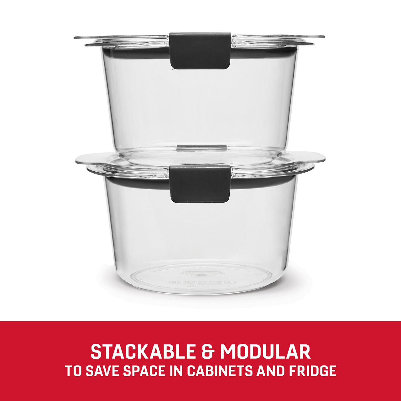 Rubbermaid Brilliance® Round Leak Proof Food Storage Containers, 3.47 cup, 2 Pack - US 3410