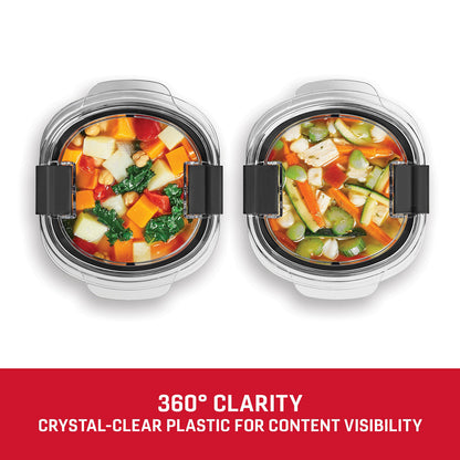 Rubbermaid Brilliance® Round Leak Proof Food Storage Containers, 3.47 cup, 2 Pack - US 3410